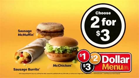 mcdonald's menu specials 2 for 3 dollars